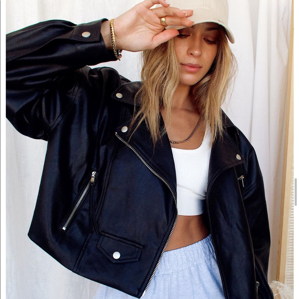 Dreux Black Vegan Leather Moto Jacket
